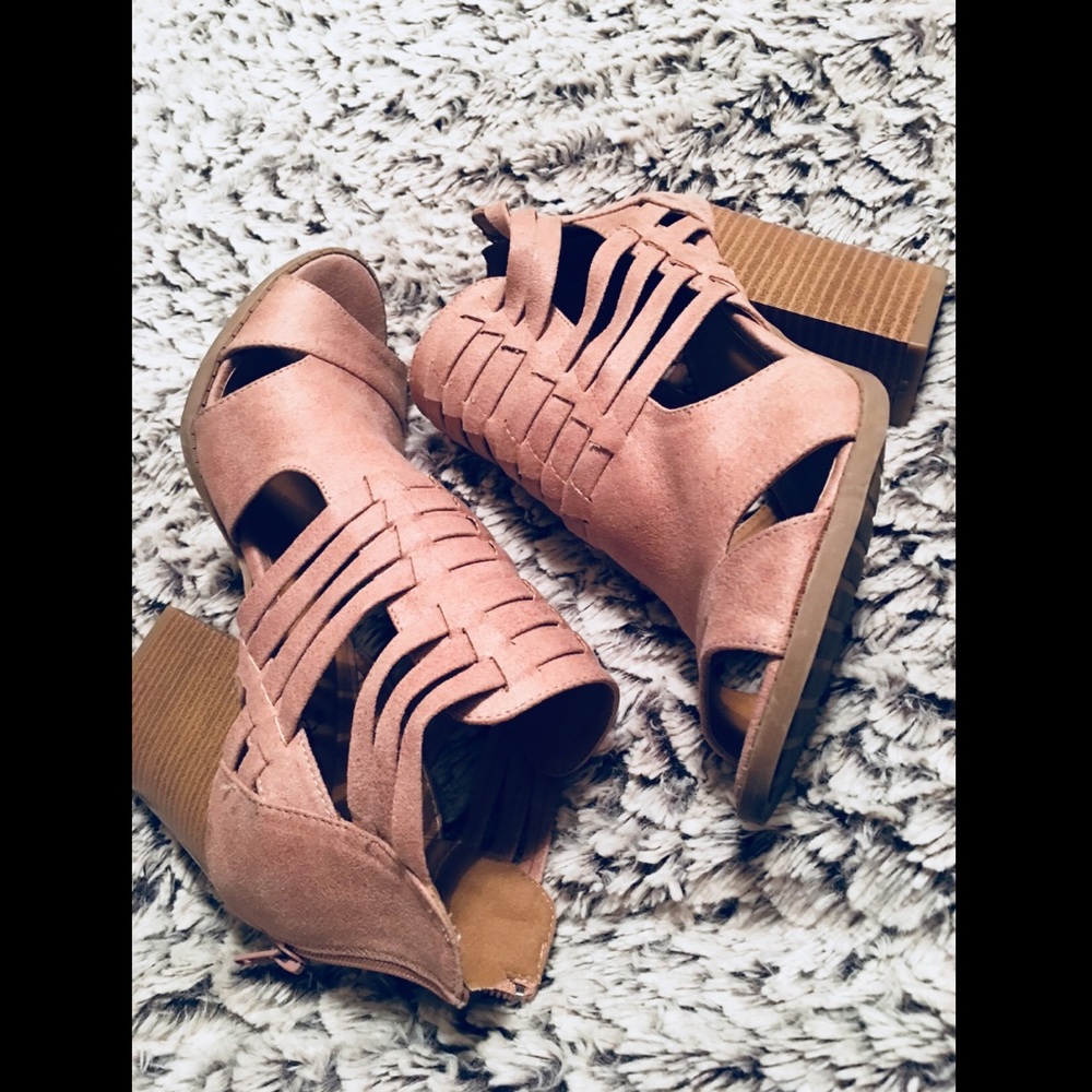 Soft pink booties